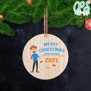 Blippi Christmas Wood Ornament Gift