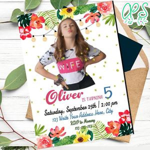 Aloha Piper rockelle Birthday Invitation Printable Instant Download