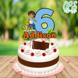 Go Diego go Birthday Cake Topper Template Printable Instant Download