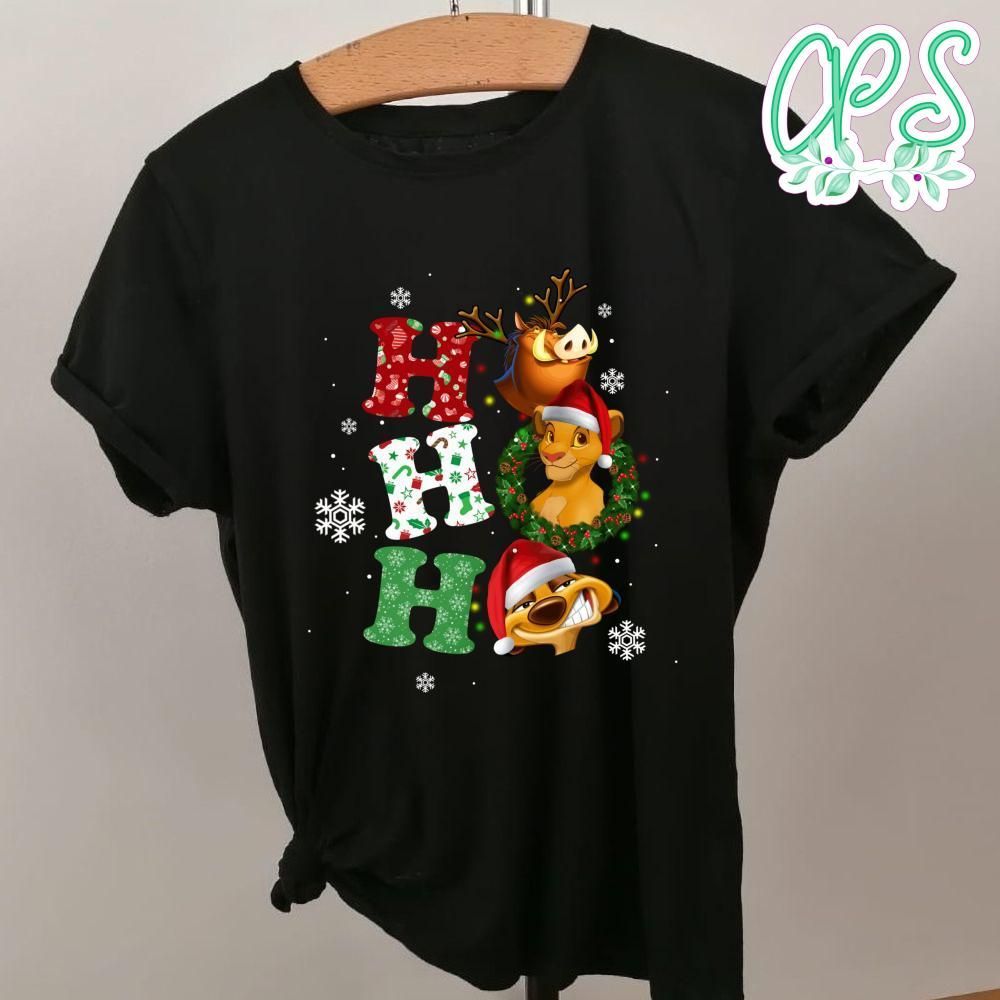 HO HO HO Lion King Christmas Shirt for Kids