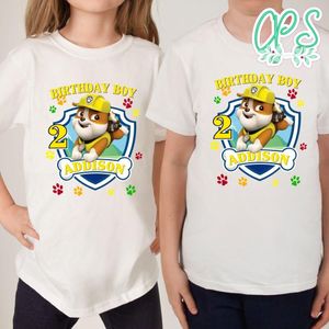 Paw Patrol Rubble Birthday Boy Cute Shirt for Kid