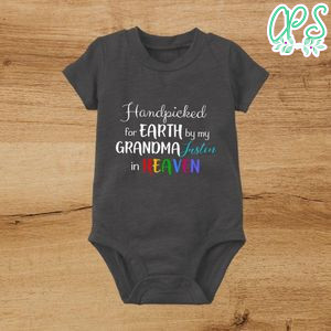 Handpicked For Earth By My Grandma Custom Name Bodysuit