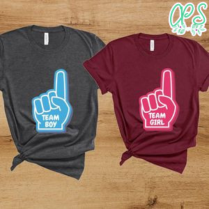 Team Boy Team Girl Pregnancy Announcement Gender Reveal T-Shirt