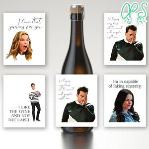 Schitt's Creek Funny Wine Beer Label Customizable Template Instant Download