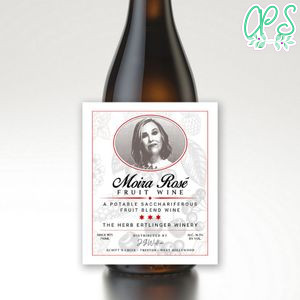 Moira Rosé Fruit Wine Adhesive Label Customizable Template Instant Download