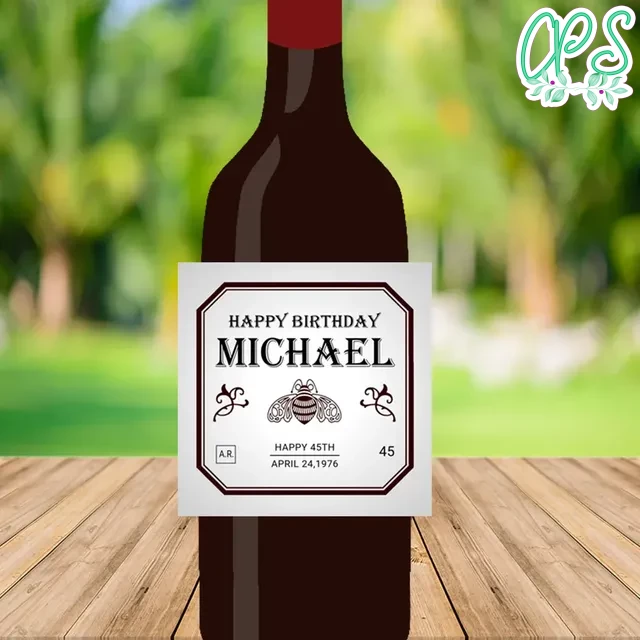 Patron Birthday Liquor Label Customizable Template DIY