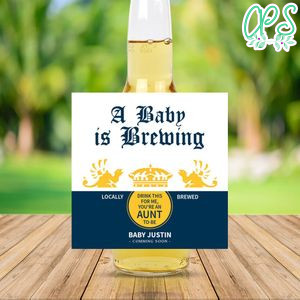 Corona Extra Baby Announcement Beer Label Customizable Template Instant Download