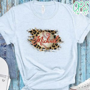 Leopard Baseball Custom name Shirt
