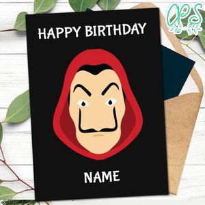 Money Heist Birthday Card