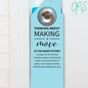 Thinking About Making A Move Door Hanger Tag Template to Print at Home Instant Download