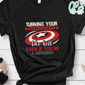 Turning your ankle hurts like hell Captain T Shirt
