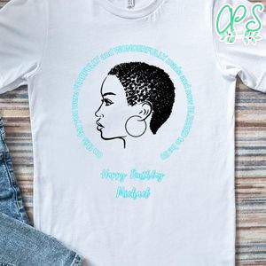 African American Happy Birthday Shirt PNG SVG Template Printable Instant Download