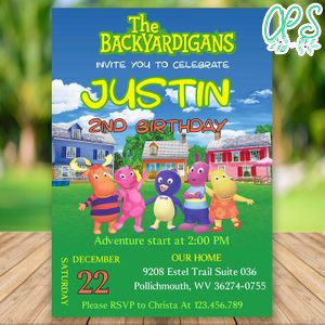 Editable Backyardigans Birthday Invitation Instant Download