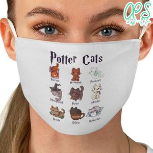 Potter Cats Washable Face Mask - Harry Potter Face Mask