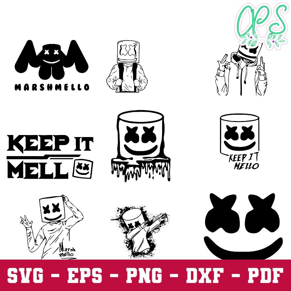 Bundle Dj marshmello Cut File SVG File EPS File for Designer CustomPartyShirts Studio