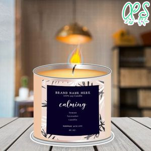 Editable Candle Labels Instant Download
