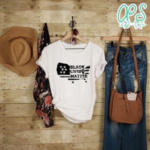 Black Lives Matter American Flag T-Shirt