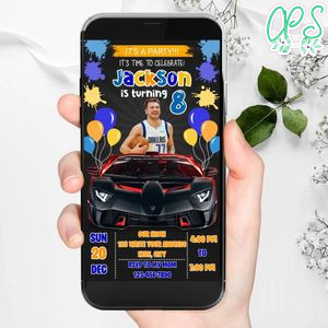 Mobile Luka Doncic Dallas Mavericks Drive By Birthday Parade Electronic Invite Invitation Template Instant Download