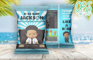 Editable Boss Baby Birthday Chip Bag Instant Download