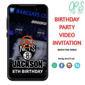 Kevin Durant Birthday Video Invitation Digital Template Customizable Instant Download