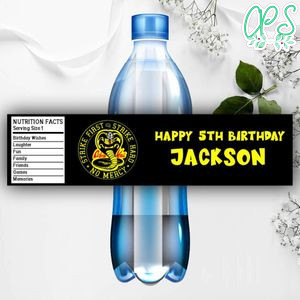 Cobra Kai Water Bottle Labels Instant Download