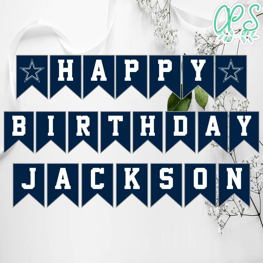 Printable Dallas Cowboys Birthday Banner Instant Download