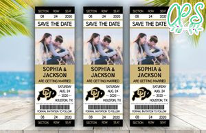 Editable Colorado Buffaloes Save The Date Wedding Engagement Announcement Ticket Invitation Instant Download