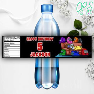 Printable Among Us Water Bottle Labels DIY
