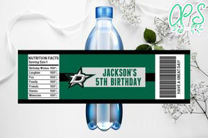 Printable Dallas Stars Water Bottle Labels Instant Download