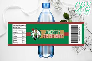 Printable Boston Celtics Water Bottle Labels Instant Download