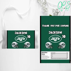 New York Jets Candy Bar Wrapper Digital File Printable Instant Download