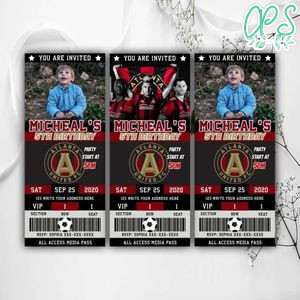 Printable Atlanta United FC Birthday Ticket Invites Instant Download