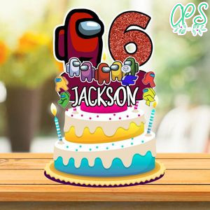 Among US Birthday Cake Topper Template Printable Instant Download