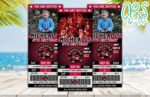 Toronto Raptors Ticket Birthday Editable Templates Instant Download