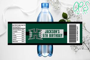 Printable Hawaii Rainbow Warriors Water Bottle Labels Instant Download