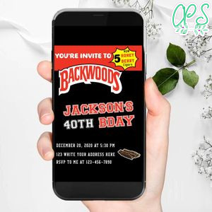 Electronic Backwoods Cigar Electronic Invite Invitation Instant Download