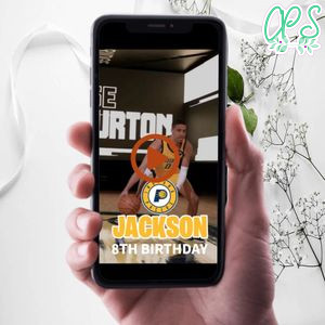 Indiana Pacers Birthday Video Invitation Digital Template Customizable Instant Download