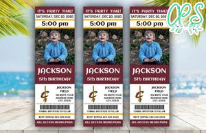 Printable Cleveland Cavaliers Birthday Ticket With Photo Invitation Instant Download