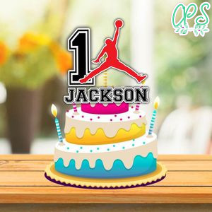 Printable Jordan Birthday Cake Topper Template Instant Download