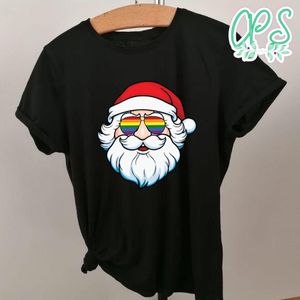 Santa Claus LGBT Pride Sunglasses Shirt