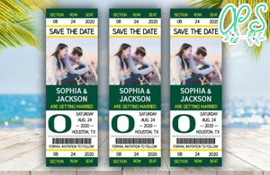 Editable Oregon Ducks Save The Date Wedding Engagement Announcement Ticket Invitation Instant Download