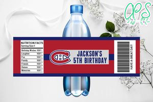 Printable Montreal Canadiens Water Bottle Labels Instant Download