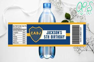 Boca Juniors Water Bottle Labels Instant Download