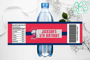 Printable Ole Miss Rebels Water Bottle Labels Instant Download