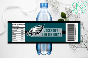 Printable Philadelphia Eagles Water Bottle Labels Instant Download