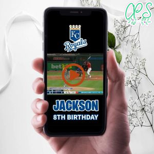 Kansas City Royals Birthday Video Invitation Digital Template Customizable Instant Download