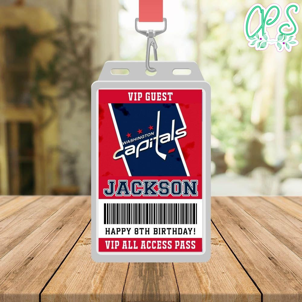 Washington Capitals Vip Pass Birthday Instant Download
