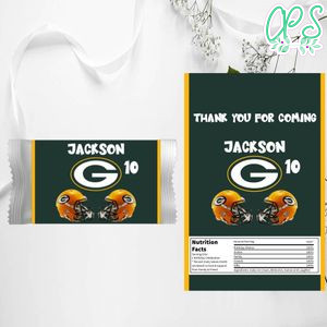 Green Bay Packers Candy Bar Wrapper Digital File