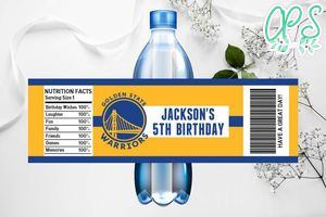 Printable Golden State Warriors Water Bottle Labels Instant Download