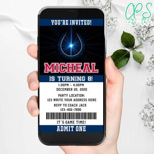 Electronic Indianapolis Colts Ticket Electronic Invite Birthday Invitation Instant Download